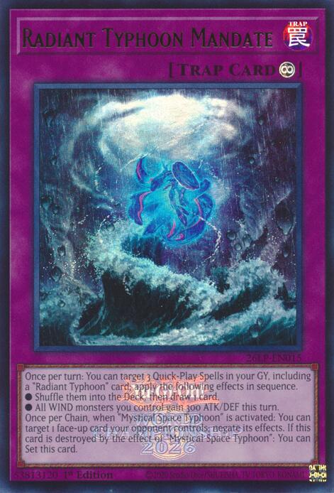Radiant Typhoon Mandate (Emblazoned) (26LP-EN015) [Limited Pack World Championship 2026]