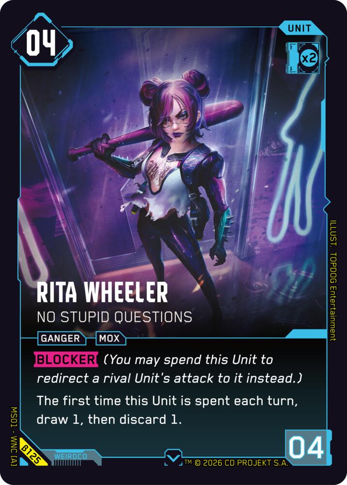 Rita Wheeler - No Stupid Questions (B125) [Welcome to Night City - Beta]
