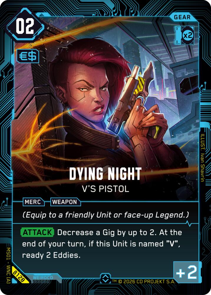 Dying Night - V's Pistol (B128) [Welcome to Night City - Beta]