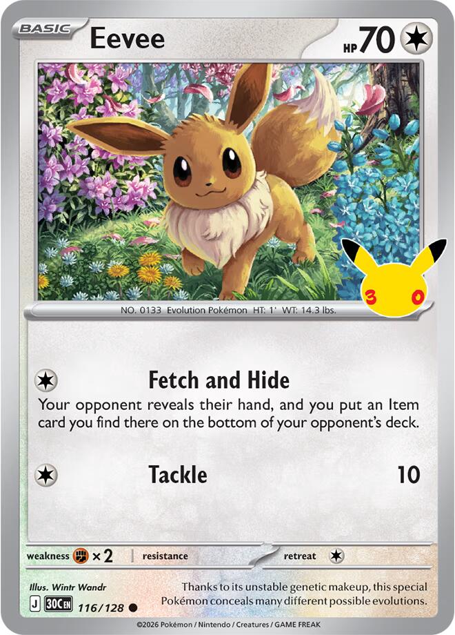 Eevee - 116/128 (116/128) [ME: 30th Celebration]