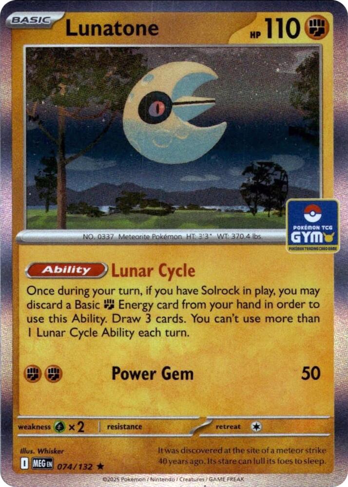 Lunatone - 074/132 (GYM) (074/132) [Southeast Asia Exclusives]