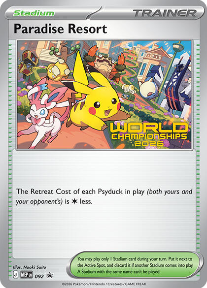 Paradise Resort - 092 (World Championships 2026) (092) [ME: Mega Evolution Promo]