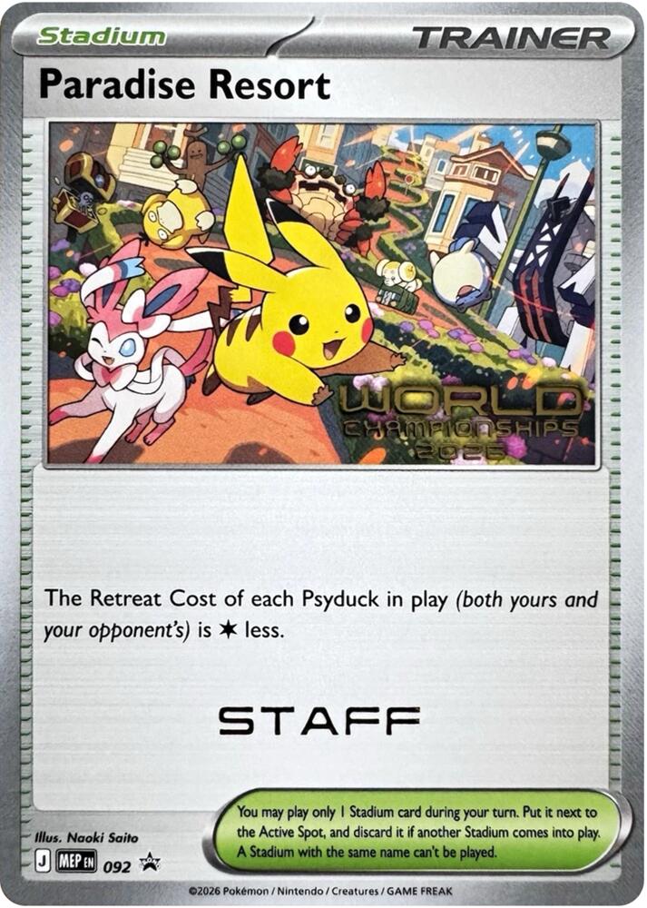 Paradise Resort - 092 (World Championships 2026) [Staff] (092) [ME: Mega Evolution Promo]