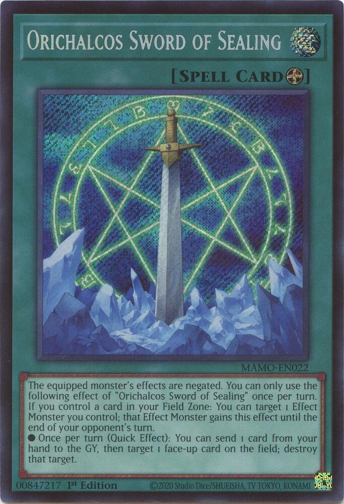 Orichalcos Sword of Sealing (Secret Rare) (MAMO-EN022) [Magnificent Monsters]