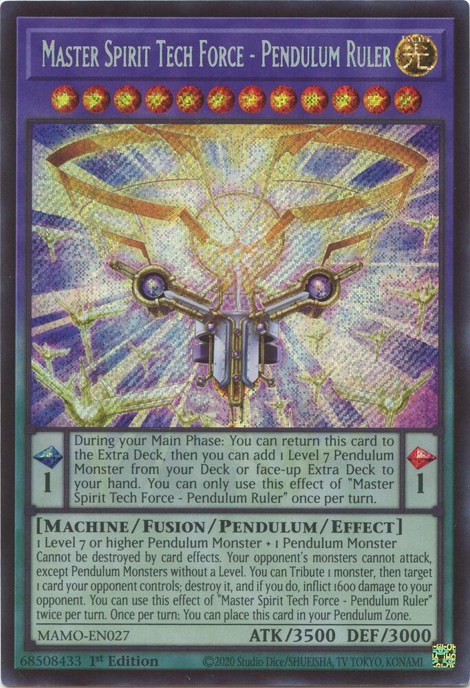 Master Spirit Tech Force - Pendulum Ruler  (Secret Rare) (MAMO-EN027) [Magnificent Monsters]