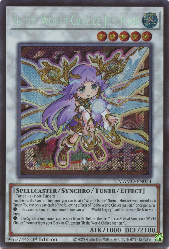 Ib the World Chalice Justiciar (Secret Rare) (MAMO-EN034) [Magnificent Monsters]