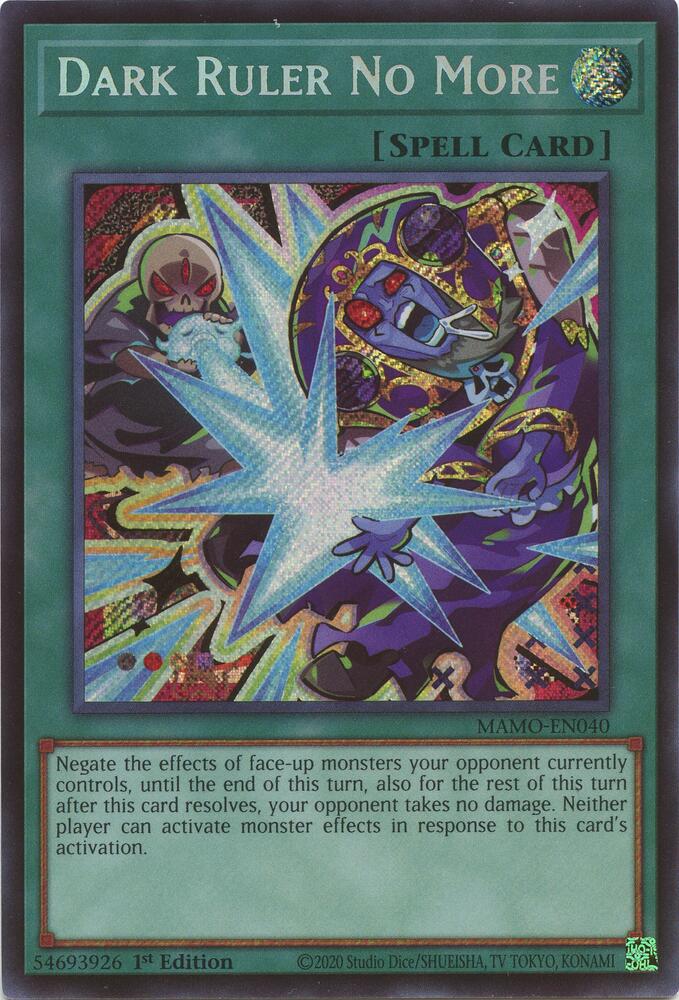 Dark Ruler No More (Secret Rare) (MAMO-EN040) [Magnificent Monsters]