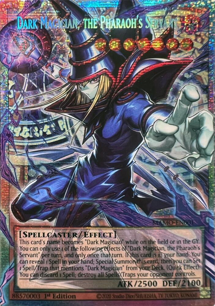Dark Magician, the Pharaoh's Servant (Starlight Rare)  (Extended Art) (MAMO-EN001) [Magnificent Monsters]
