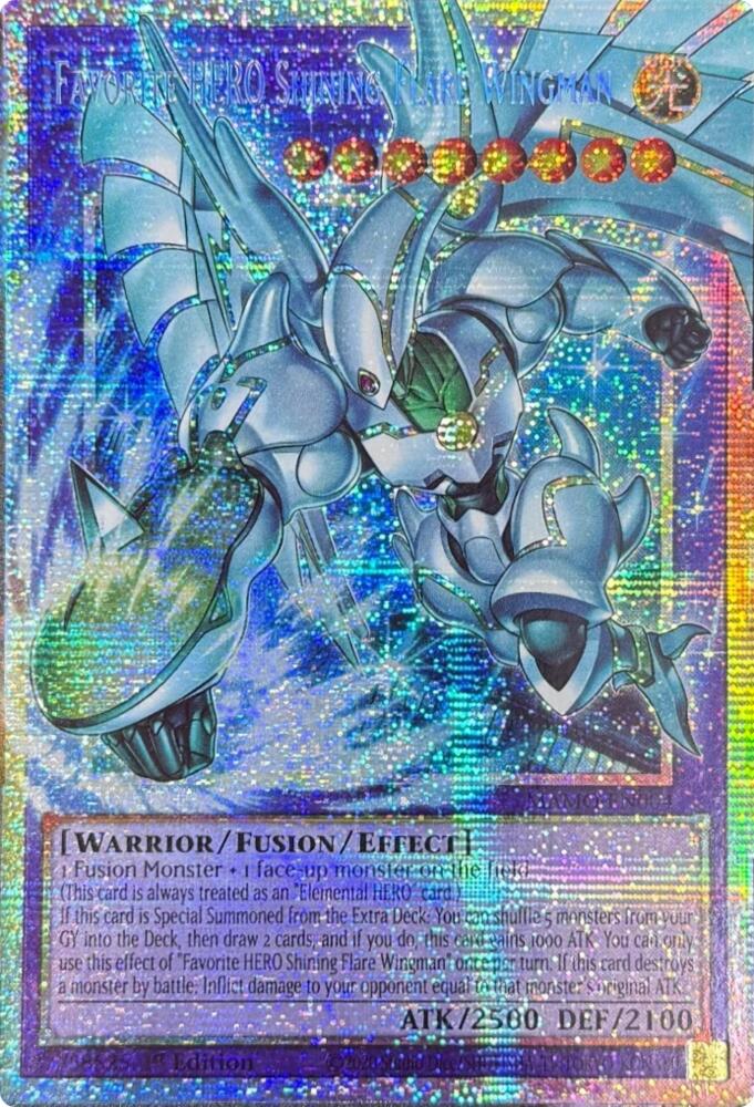 Favorite HERO Shining Flare Wingman (Starlight Rare) (Extended Art) (MAMO-EN004) [Magnificent Monsters]
