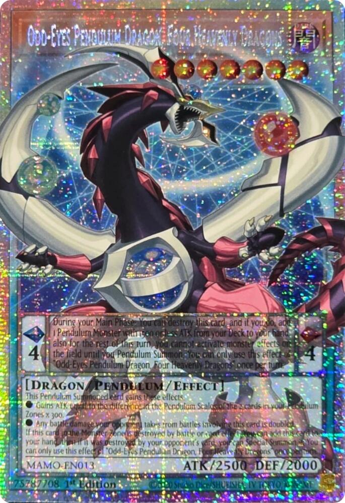 Odd-Eyes Pendulum Dragon, Four Heavenly Dragons (Starlight Rare) (Extended Art) (MAMO-EN013) [Magnificent Monsters]