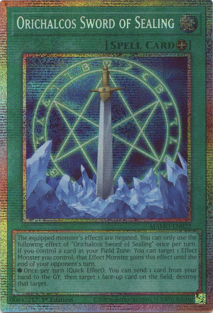 Orichalcos Sword of Sealing (Starlight Rare) (MAMO-EN022) [Magnificent Monsters]