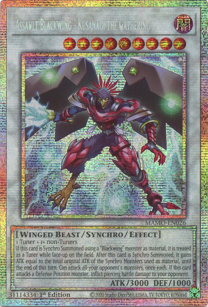Assault Blackwing - Kusanagi the Gathering Storm (Starlight Rare) (MAMO-EN026) [Magnificent Monsters]