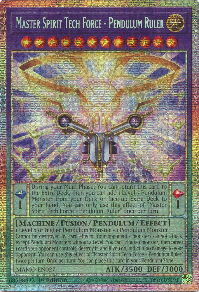 Master Spirit Tech Force - Pendulum Ruler (Starlight Rare) (MAMO-EN027) [Magnificent Monsters]