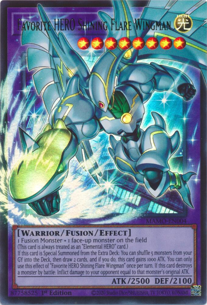 Favorite HERO Shining Flare Wingman (Extended Art) (MAMO-EN004) [Magnificent Monsters]