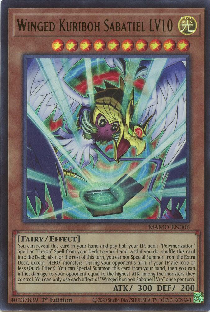 Winged Kuriboh Sabatiel LV10 (MAMO-EN006) [Magnificent Monsters]