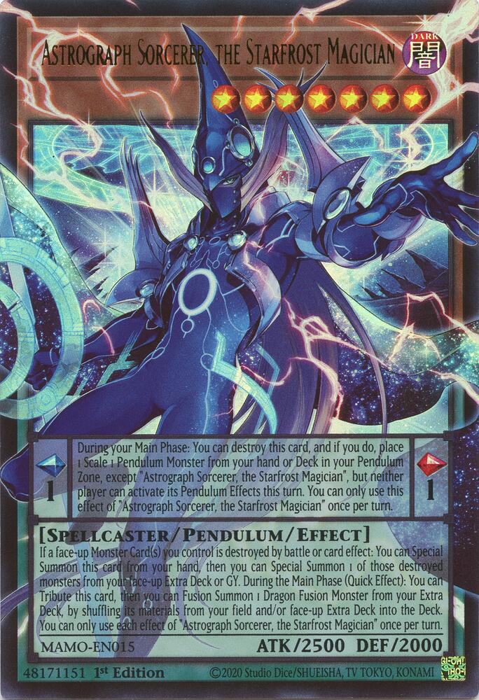 Astrograph Sorcerer, the Starfrost Magician (Extended Art) (MAMO-EN015) [Magnificent Monsters]