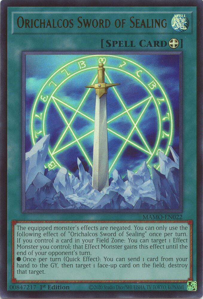 Orichalcos Sword of Sealing (MAMO-EN022) [Magnificent Monsters]