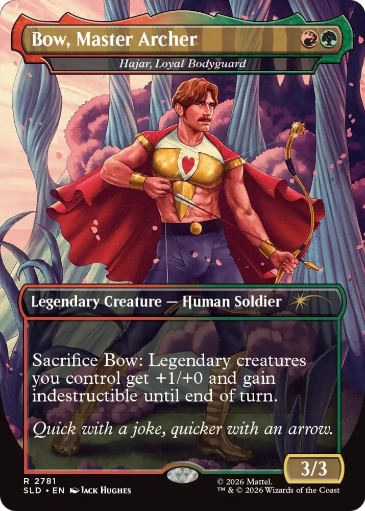 Bow, Master Archer - Hajar, Loyal Bodyguard (2781) [Secret Lair Drop Series]