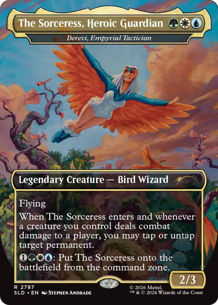 The Sorceress, Heroic Guardian - Derevi, Empyrial Tactician (2787) [Secret Lair Drop Series]