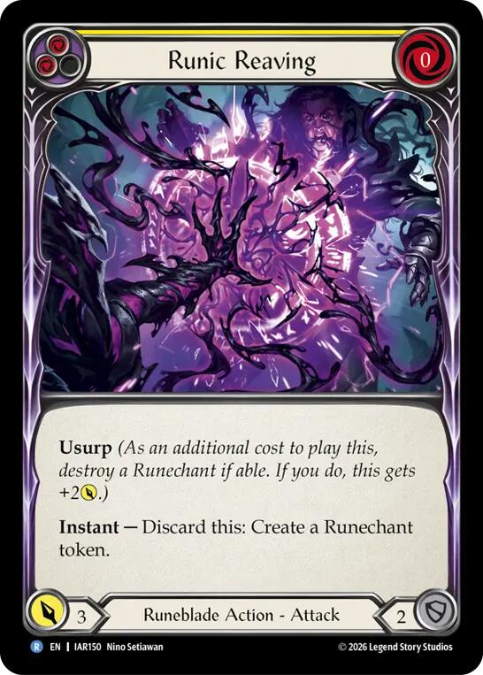 Runic Reaving (Yellow) (IAR150) [Usurp the Shadow Throne]