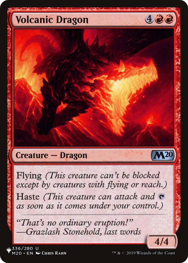 Volcanic Dragon (M20) (336) [The List Reprints]