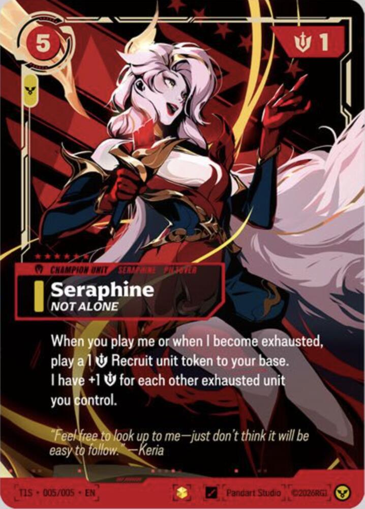 Seraphine, Not Alone (T1 Worlds Champion Signature Edition Bundle) (T1S 005/005) [Riftbound Promotional Cards]