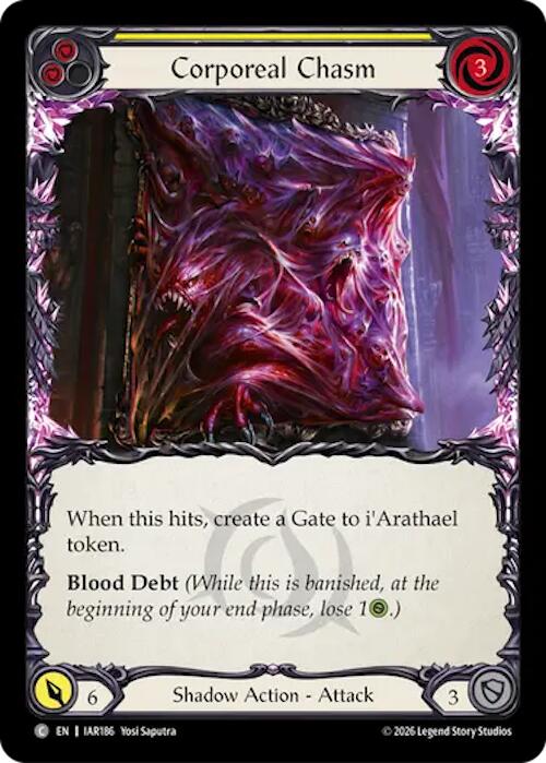 Corporeal Chasm (Yellow) (IAR186) [Usurp the Shadow Throne]