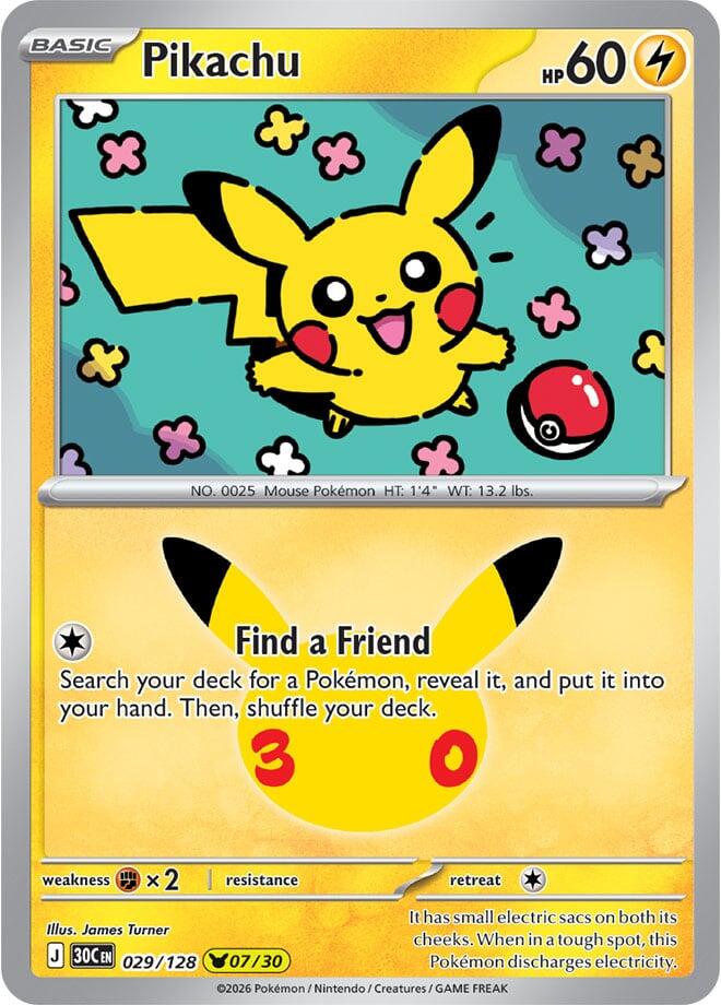 Pikachu - 029/128 (029/128) [ME: 30th Celebration]