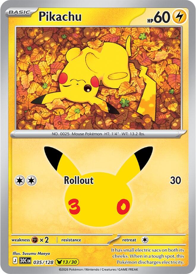 Pikachu - 035/128 (035/128) [ME: 30th Celebration]