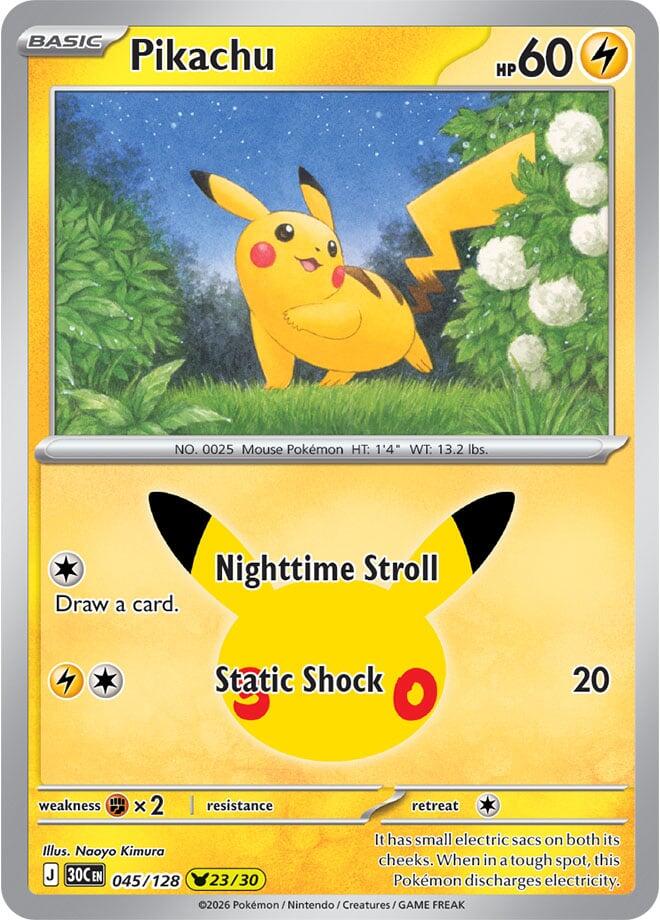 Pikachu - 045/128 (045/128) [ME: 30th Celebration]