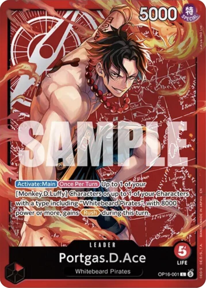 Portgas.D.Ace (Ace Deck) (OP16-001) [Set Sail Deck Set]