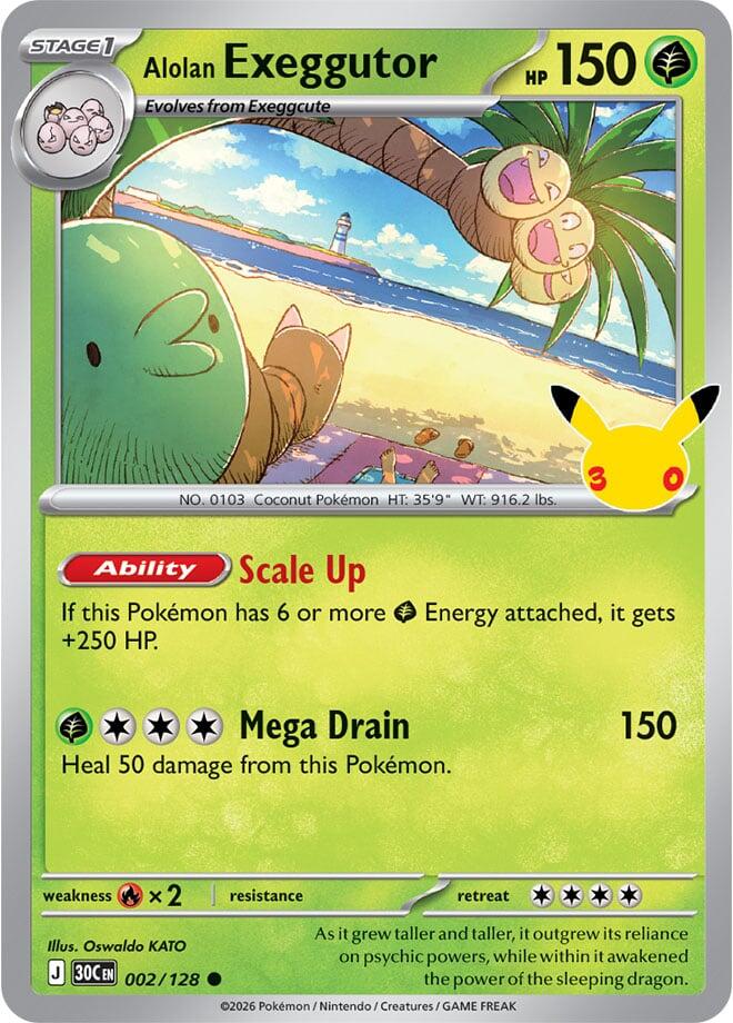 Alolan Exeggutor - 002/128 (002/128) [ME: 30th Celebration]