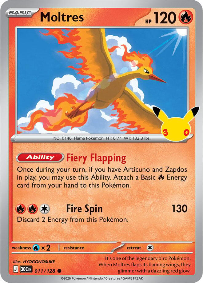 Moltres - 011/128 (011/128) [ME: 30th Celebration]