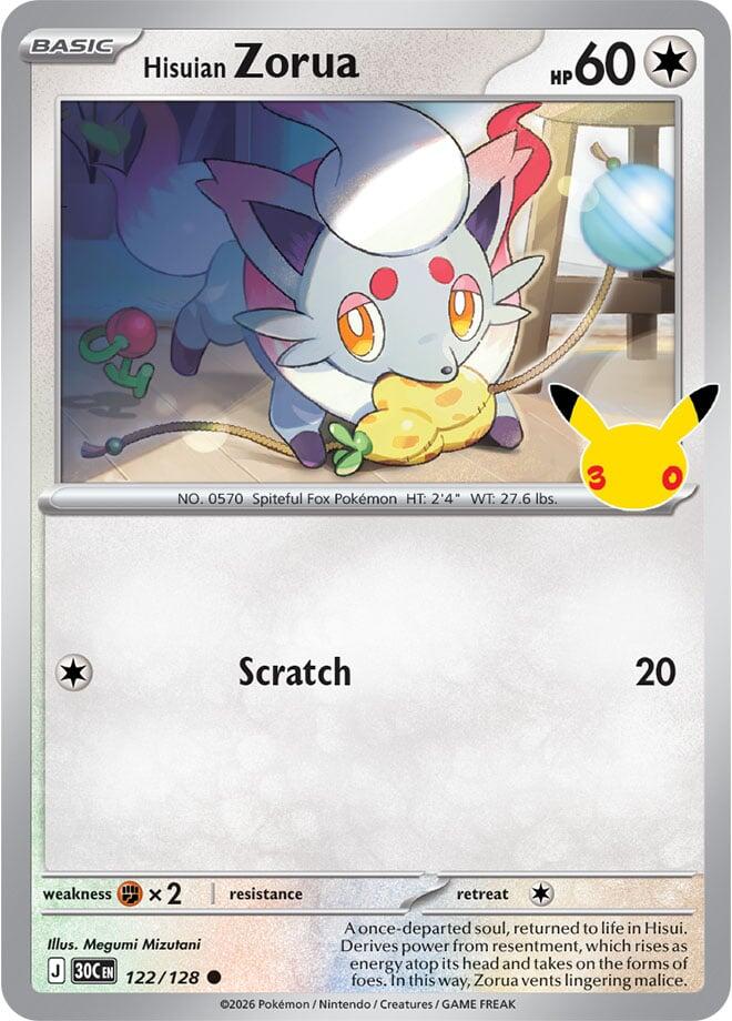 Hisuian Zorua - 122/128 (122/128) [ME: 30th Celebration]