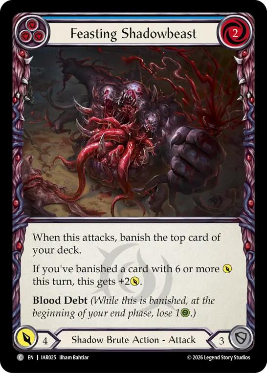 Feasting Shadowbeast (Blue) (IAR025) [Usurp the Shadow Throne]