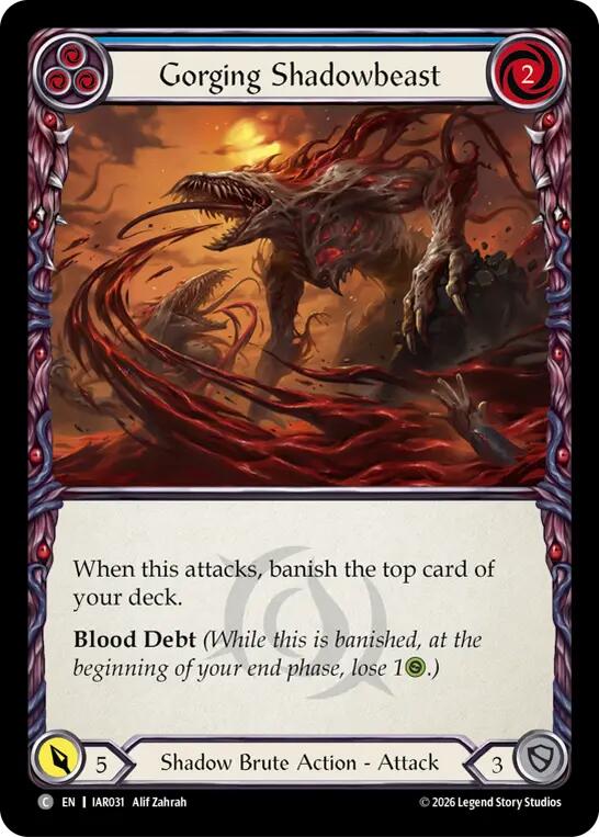 Gorging Shadowbeast (Blue) (IAR031) [Usurp the Shadow Throne]