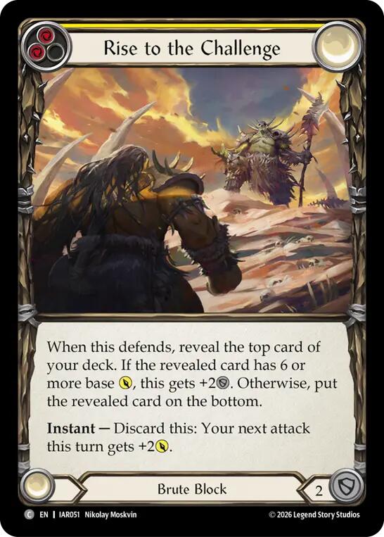 Rise to the Challenge (Yellow) (IAR051) [Usurp the Shadow Throne]