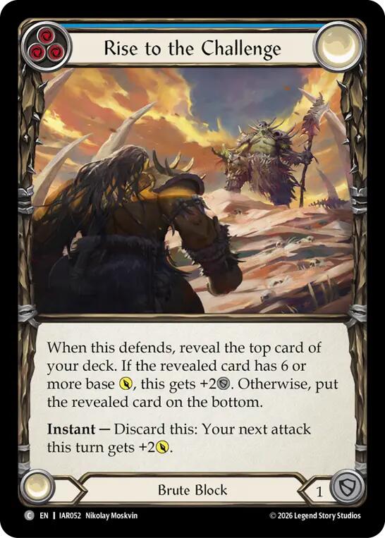 Rise to the Challenge (Blue) (IAR052) [Usurp the Shadow Throne]