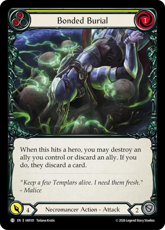 Bonded Burial (Yellow) (IAR101) [Usurp the Shadow Throne]