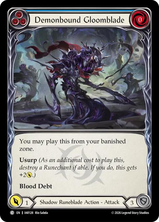 Demonbound Gloomblade (Blue) (IAR128) [Usurp the Shadow Throne]