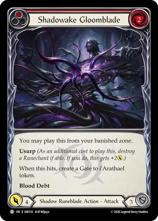 Shadowake Gloomblade (Red) (IAR135) [Usurp the Shadow Throne]