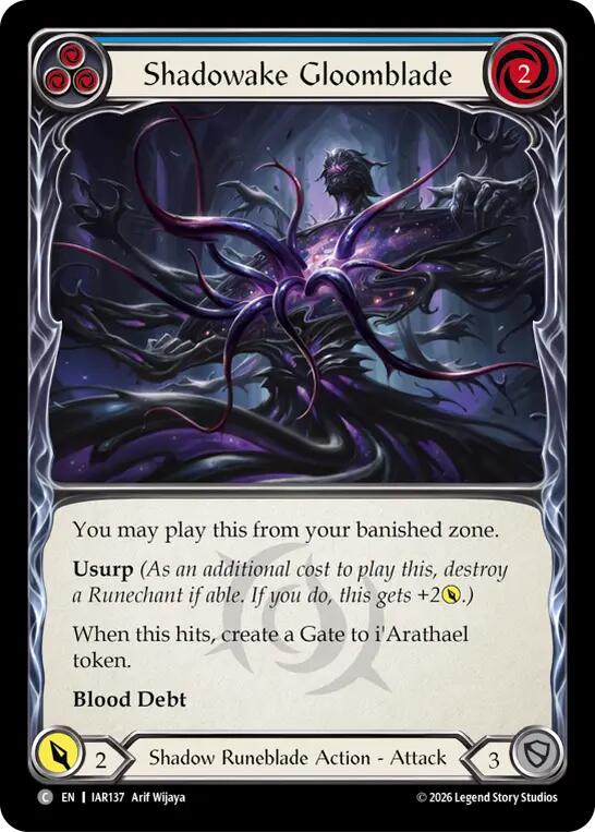 Shadowake Gloomblade (Blue) (IAR137) [Usurp the Shadow Throne]