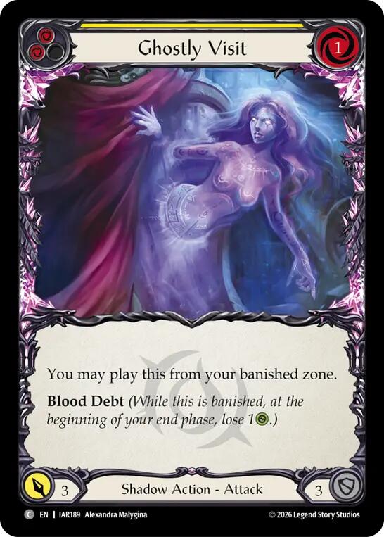 Ghostly Visit (Yellow) (IAR189) [Usurp the Shadow Throne]