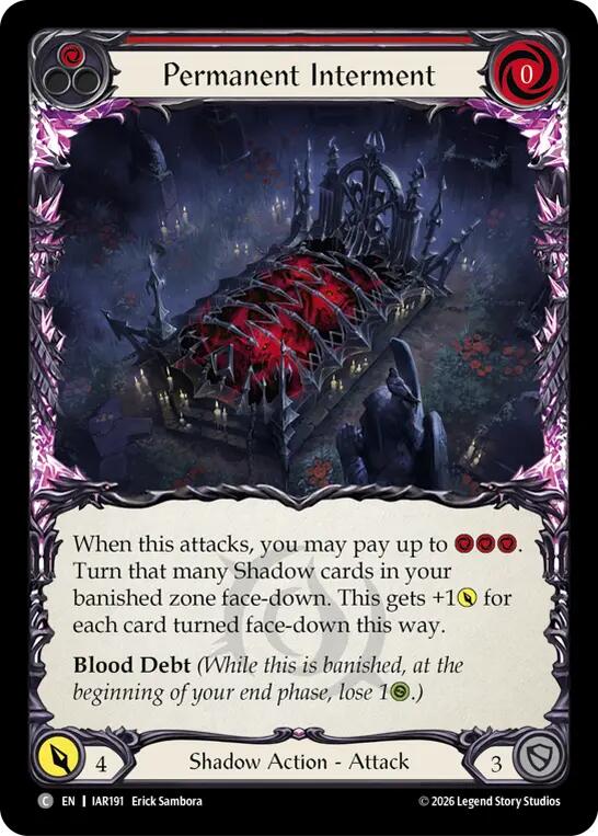 Permanent Interment (Red) (IAR191) [Usurp the Shadow Throne]