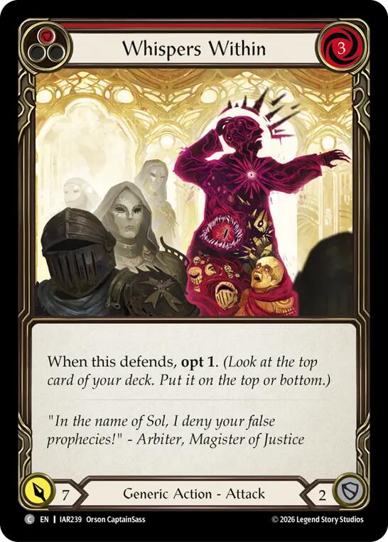 Whispers Within (Red) (IAR239) [Usurp the Shadow Throne]