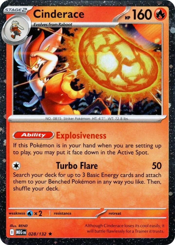 Cinderace - 028/132 (Cosmos Holo) (028/132) [Blister Exclusives]