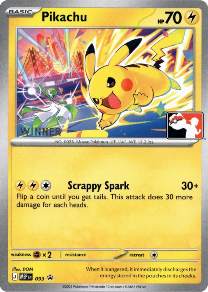 Pikachu - 093 (Winner) (093) [ME: Mega Evolution Promo]