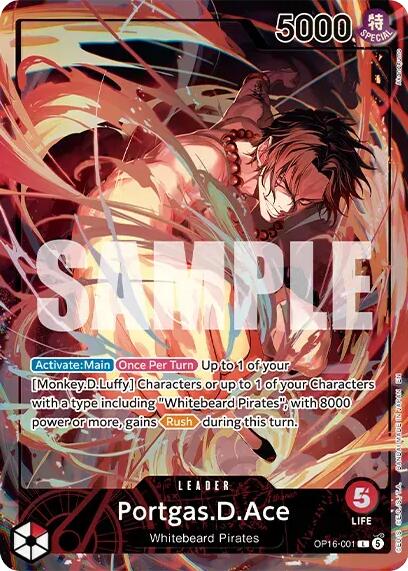 Portgas.D.Ace (Official Playmat - Flame-Flame Fruit Coliseum Edition) (OP16-001) [One Piece Promotion Cards]