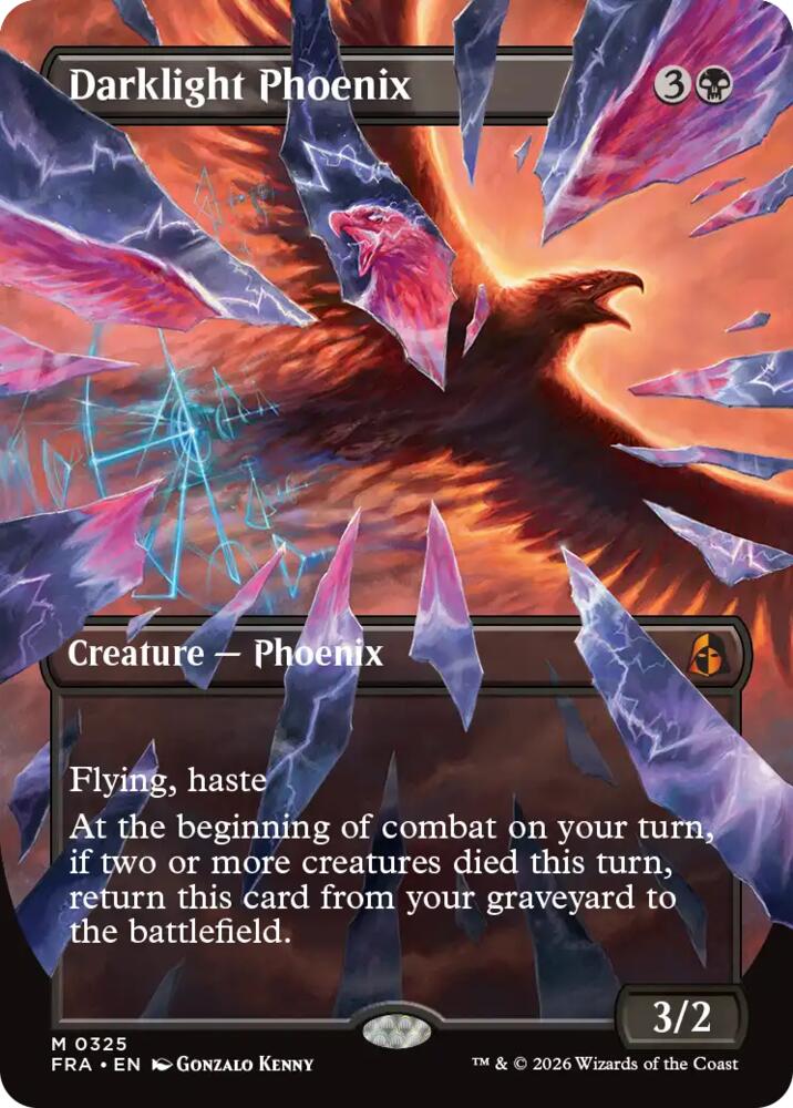 Darklight Phoenix (Borderless) (0325) (325) [Reality Fracture]