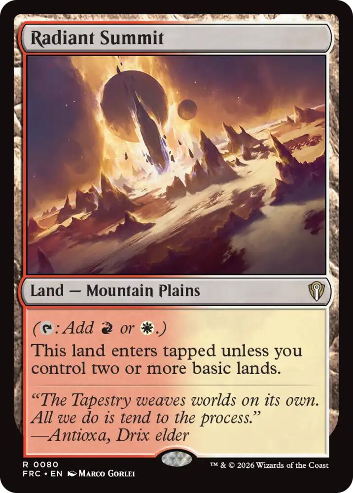 Radiant Summit (80) [Commander: Reality Fracture]